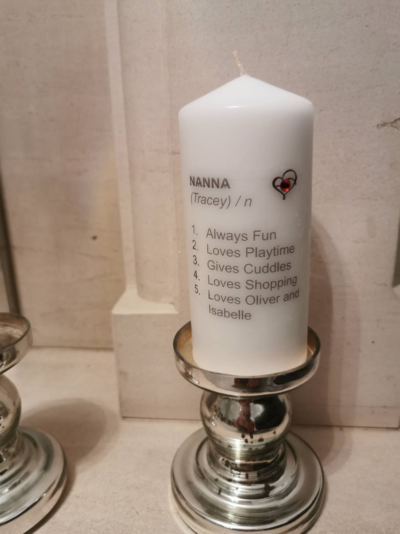 Large Personalised Pillar Candle Name Dictionary Definition Etsy