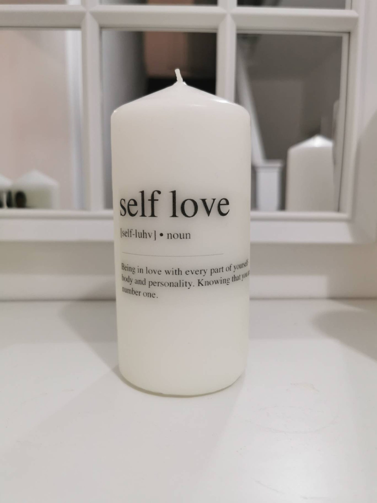 Self Love Pillar Candle. Home Decor Self Care Candle Self Etsy