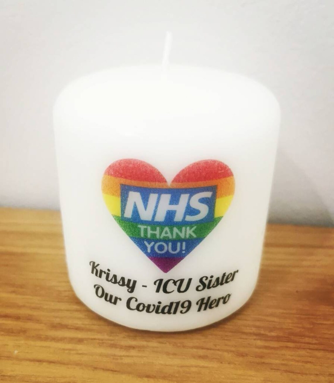 Thank You NHS Personalised Candles including your choice of Etsy