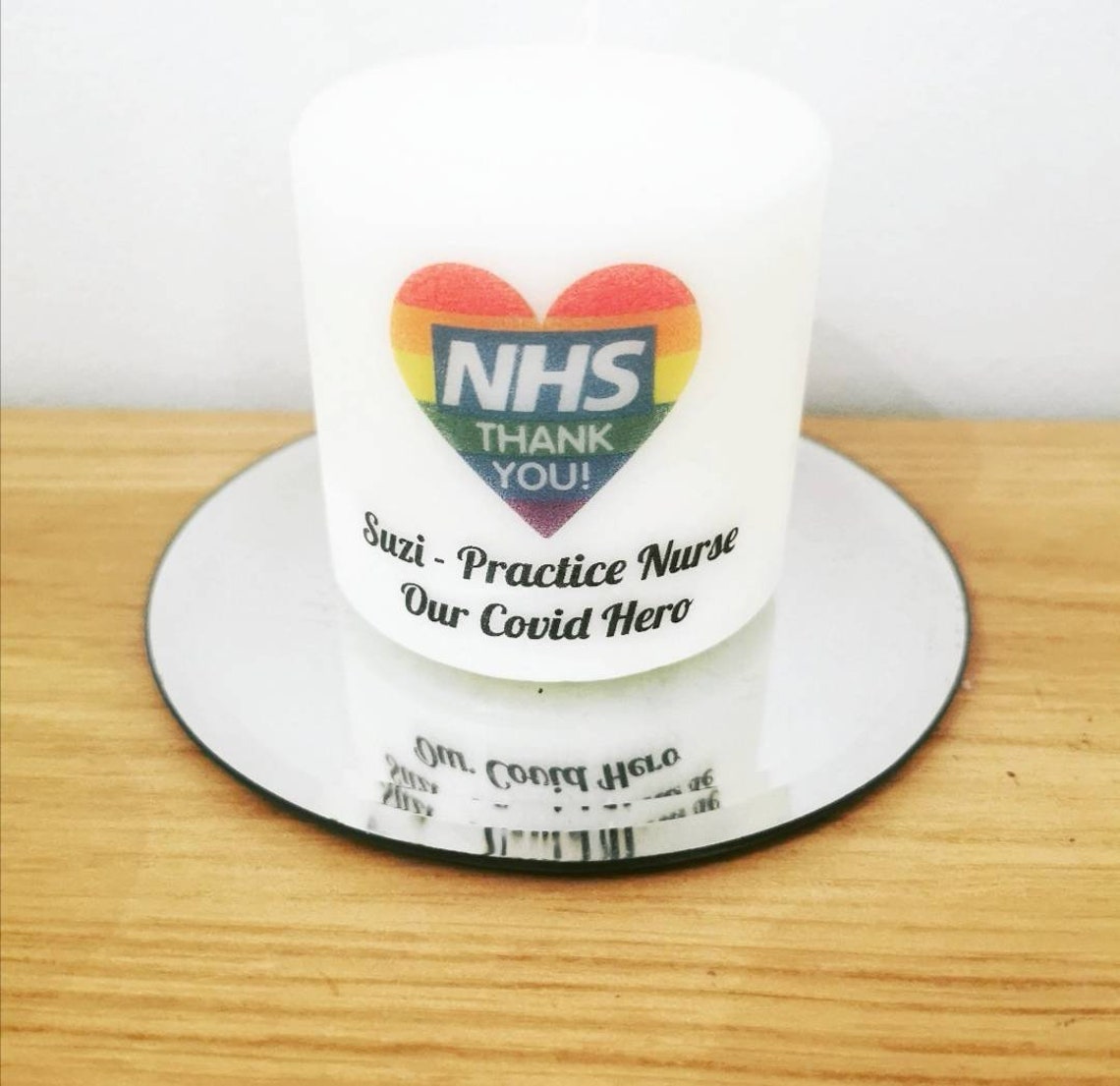 Thank You NHS Personalised Candles including your choice of Etsy