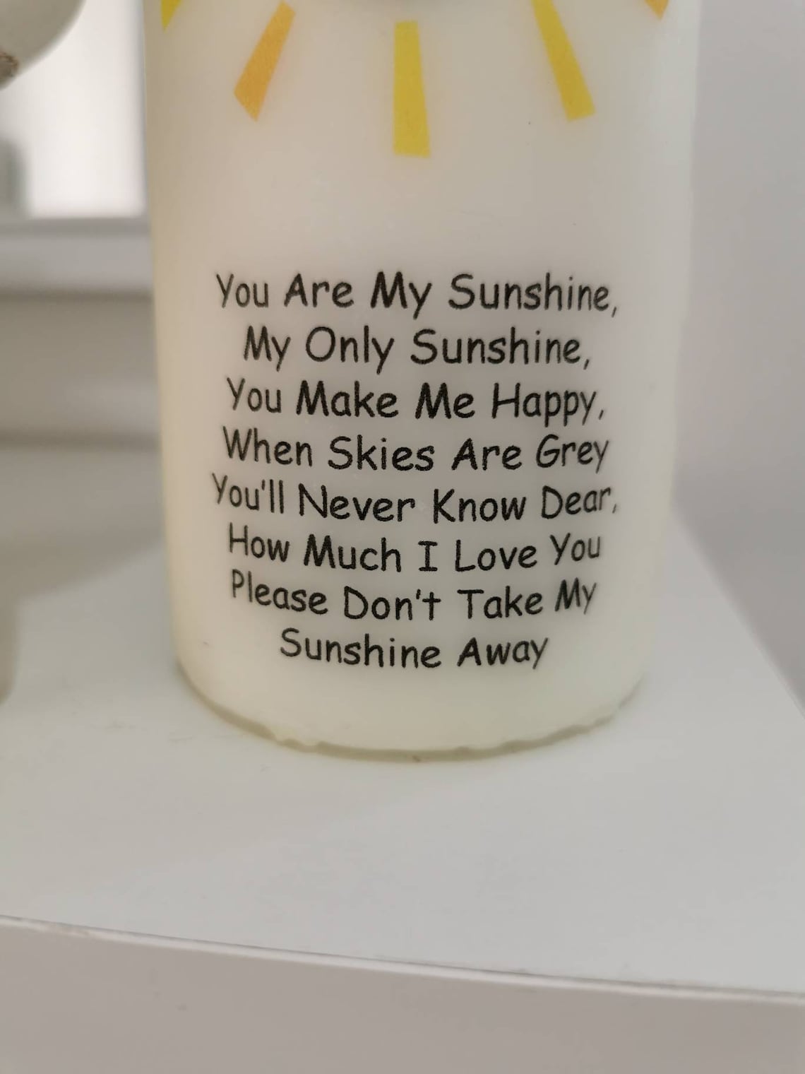 Personalised Photo Candle You Are My Sunshine Candle Perfect Etsy