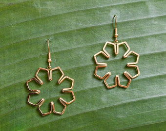 Philippine Sun Outline Danlge Earrings | Araw Earrings | Filipina Earrings