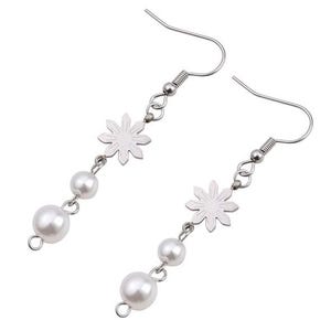Silver Dainty Philippine Sun and Pearl Danlge Earrings | Araw Earrings | Filipina Earrings
