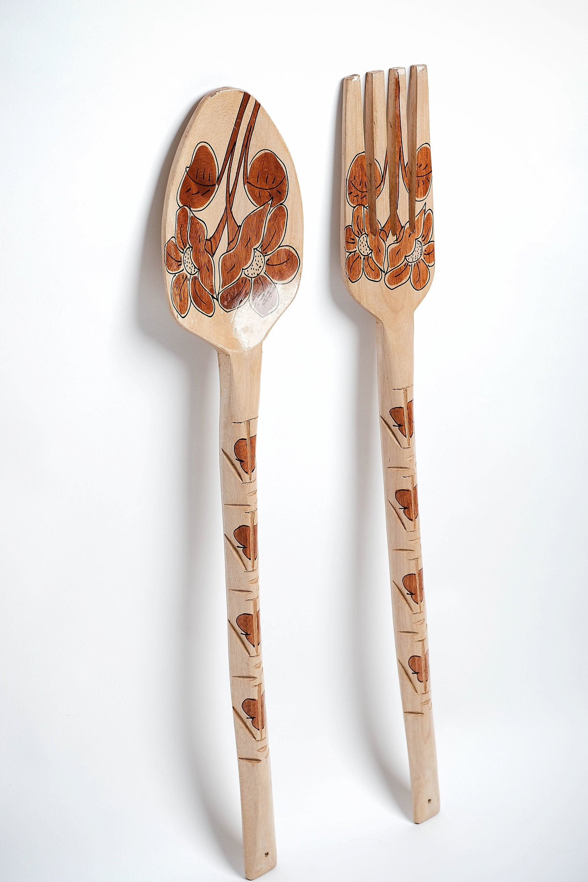 Philippine Wooden Spoon and Fork Decoration