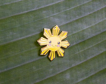 Pin de esmalte del Sol de Filipinas