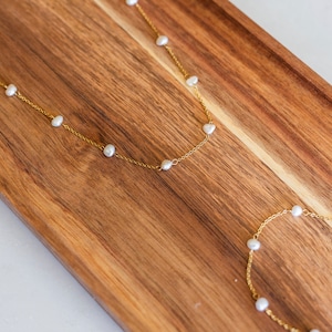 Perfect Dainty Pearl Jewelry Set | Bridal Jewelry | Wedding Necklace + Bracelet | Bridesmaid Gift | Authentic Philippine Pearls (PR-3)