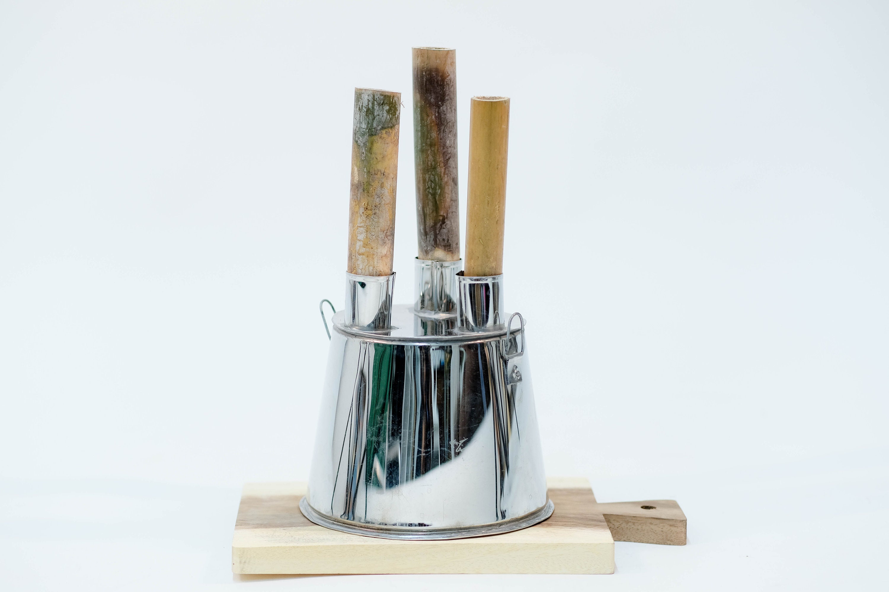 Puto Bumbong Pot With Bamboo Sticks