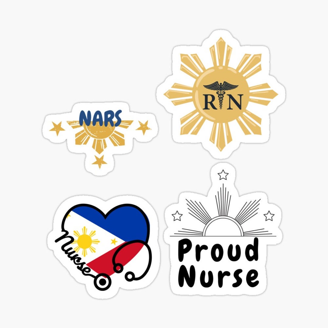 Filipina Nurse 4 Pack | Filipino Nurse Sticker Set - Etsy