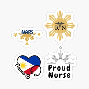 Filipina Nurse 4 Pack | Filipino Nurse Sticker Set