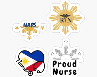Filipina Nurse 4 Pack | Filipino Nurse Sticker Set