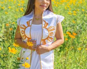 Philippines Flag Embroidered Graduation Stole | Sash | Scarf | Filipino Heritage Grad