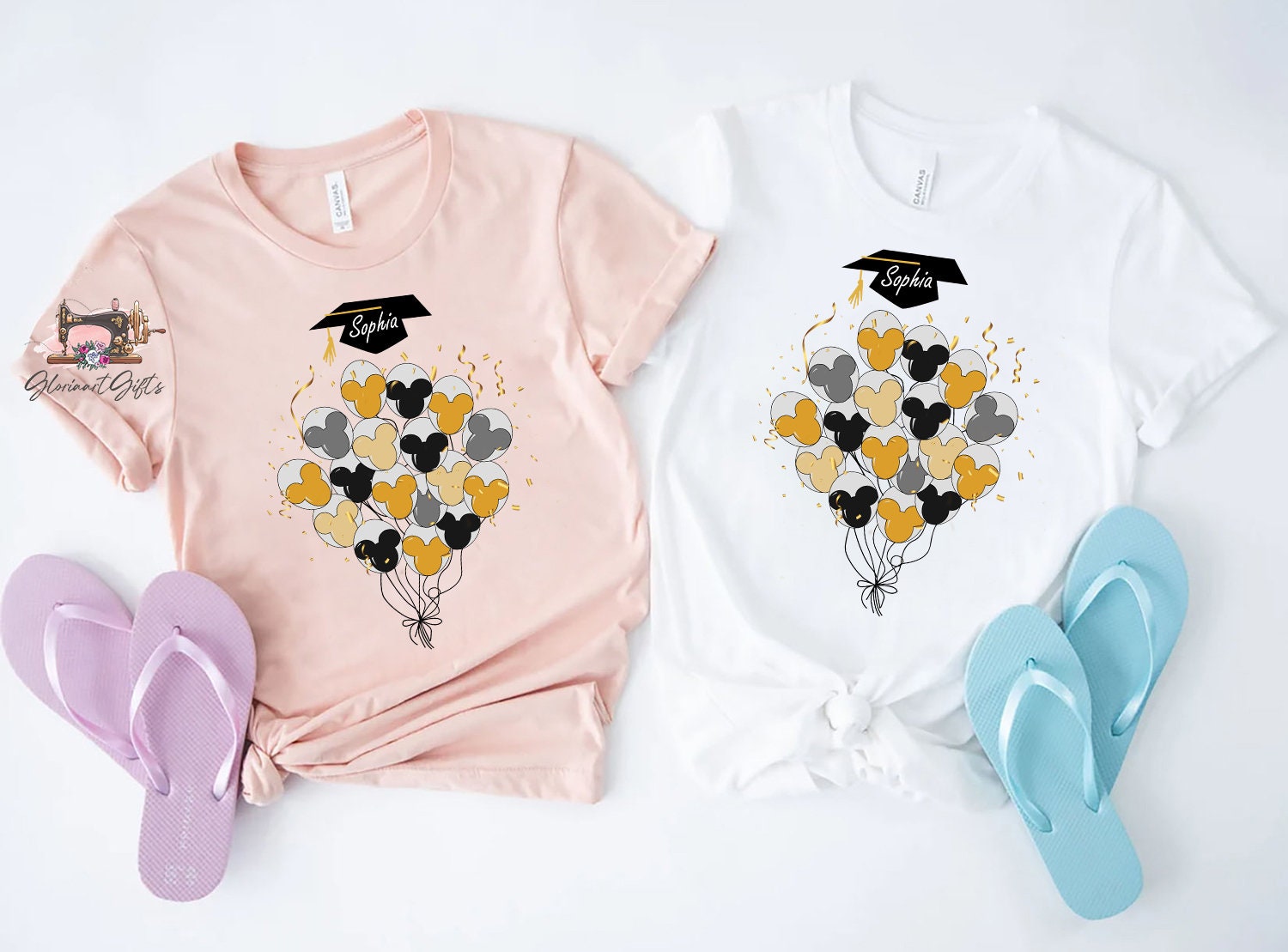 Custom Disney Graduation Mickey Balloon Shirt Personalized Etsy