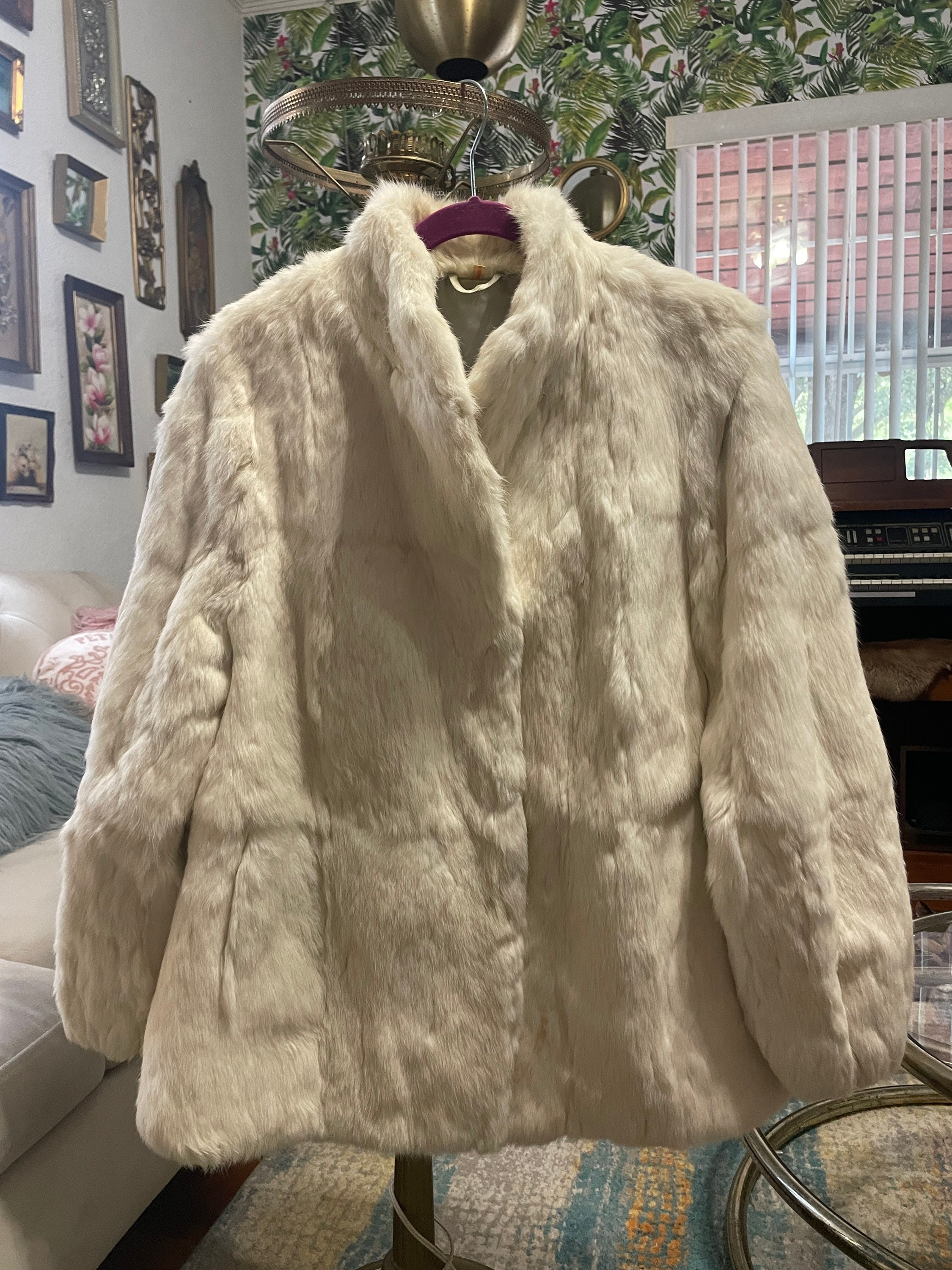 White Womens Fur Coat - Etsy