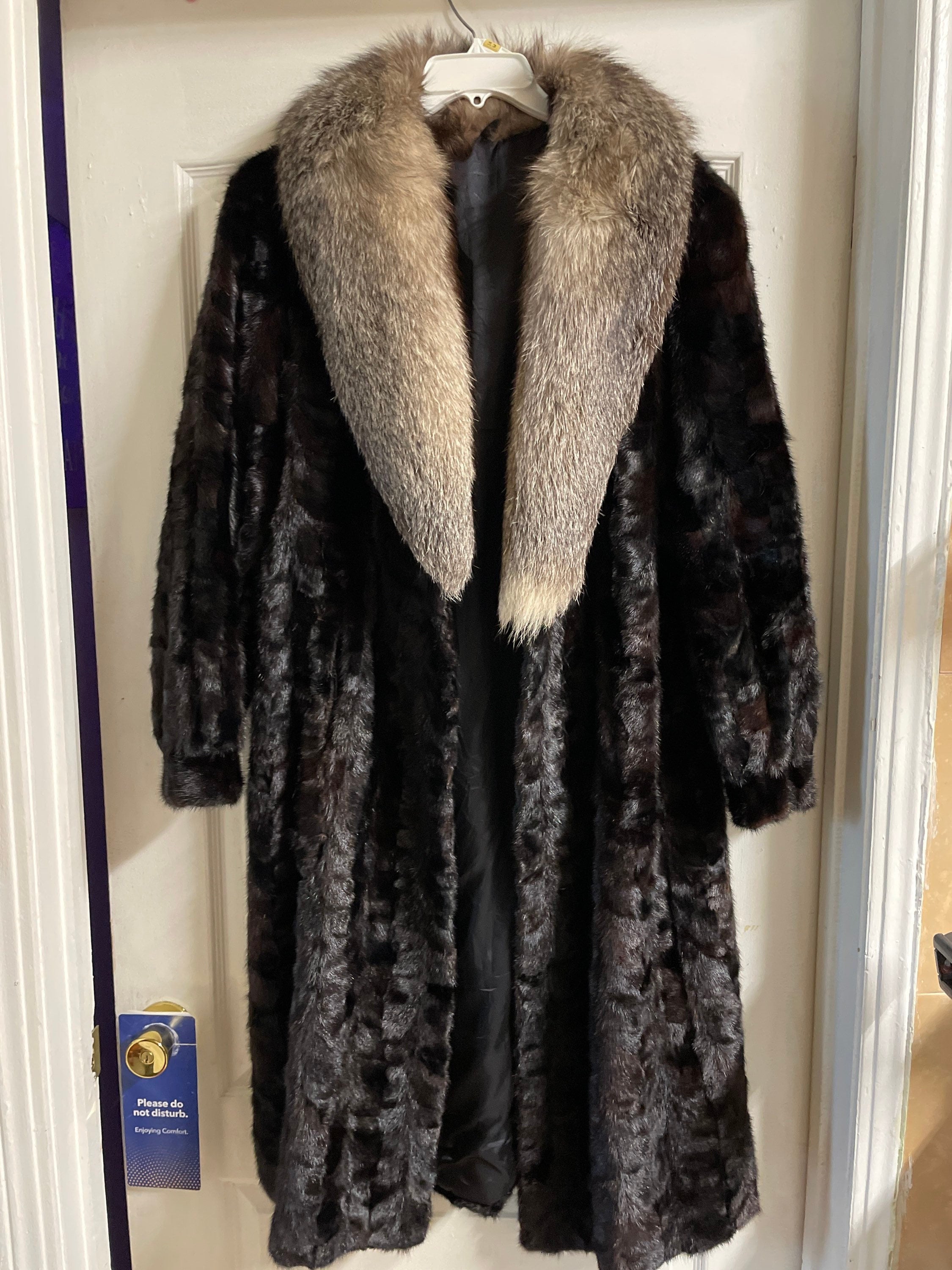 Canadian Dark Ranch Mink & Fox Fur Womans Coat - Etsy