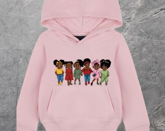Melanin Pullover, Hoodie, T-Shirts, Kappen, Sportbeutel, Kissen mit einzigartigen Bügelbildern gestalten - Schwarze Mädchen Affirmation