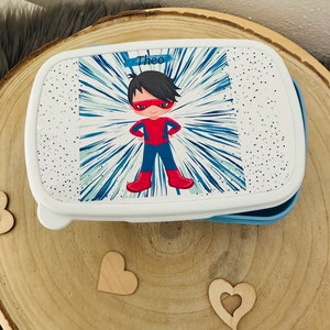 Personalisierte Brotdose Kinder -  Brotdose mit 2 Fächern Trennung -Geschenk Schule Kindergarten Lunchbox  - Brotdose mit Namen  für Kinder
