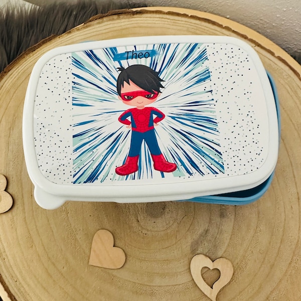 Personalisierte Brotdose Kinder -  Brotdose mit 2 Fächern Trennung -Geschenk Schule Kindergarten Lunchbox  - Brotdose mit Namen  für Kinder