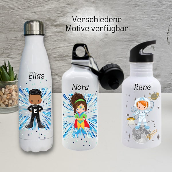 Personalisierte Trinkflaschen - Kinder Trinkflasche - Trinkflasche mit  Namen - Geschenkidee Kinder Einschulungsgeschenk - Edelstahlflasche