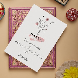 Carte postale vivre ensemble - Carte postale pour meilleure amie - Carte d'affirmation - Carte à offrir - Amour de soi - Carte fête des mères