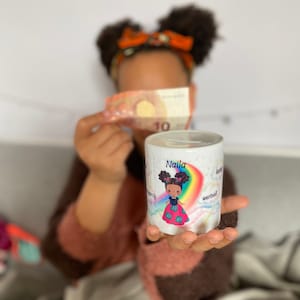 Personalisierte Spardose- Spardose für Kinder- Geschenk zur Taufe - Kinderspardose -  Spardose Mädchen - Spardose Junge