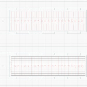 May include: A white breadboard with a grid pattern and numbers 1 through 22 printed on the board. The board is divided into two sections, each with a row of holes along the top and bottom.