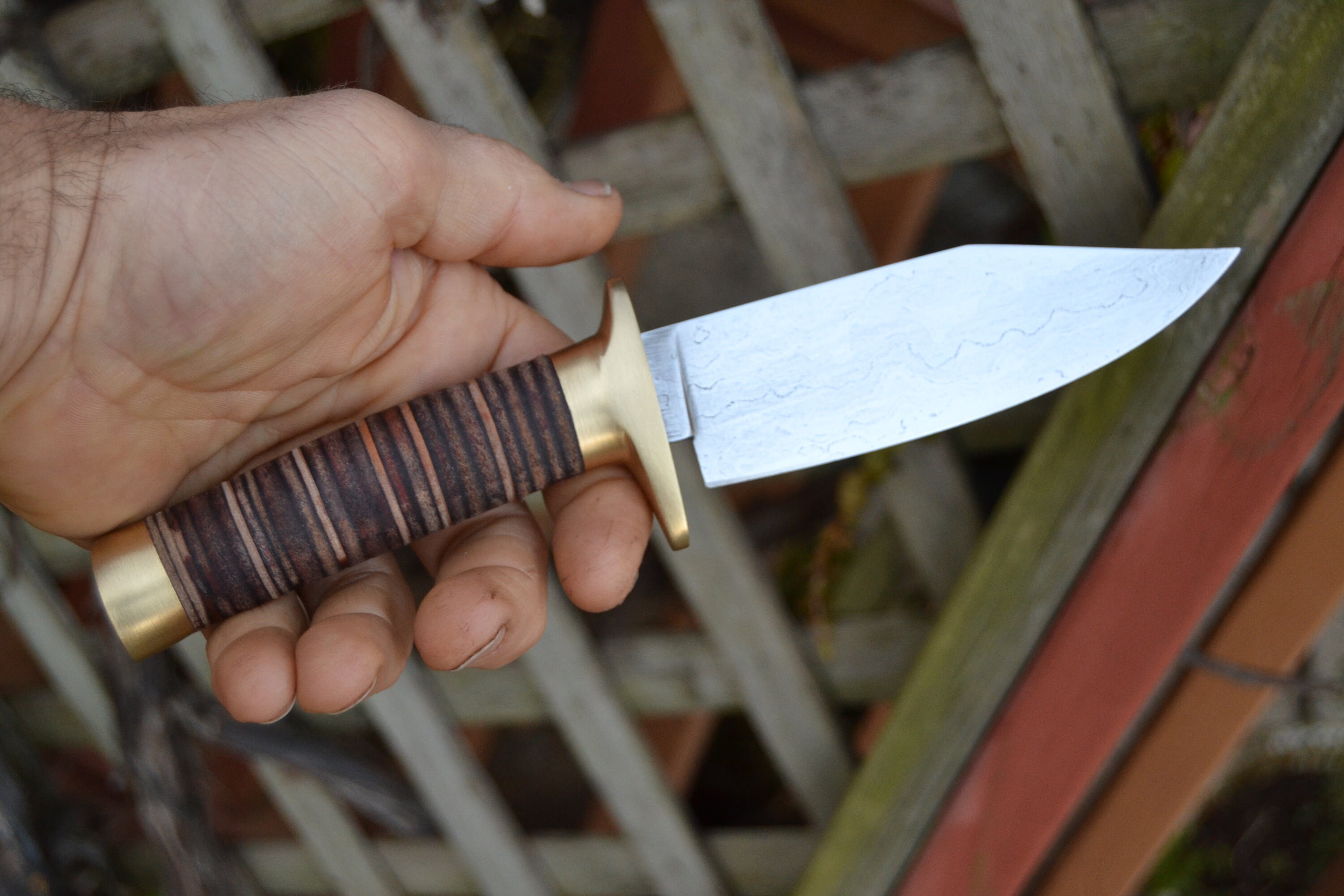 Hand damascus Knife Etsy