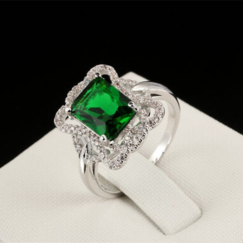 Green Beautiful Cubic Zirconia Ring for Women With Plated Etsy UK