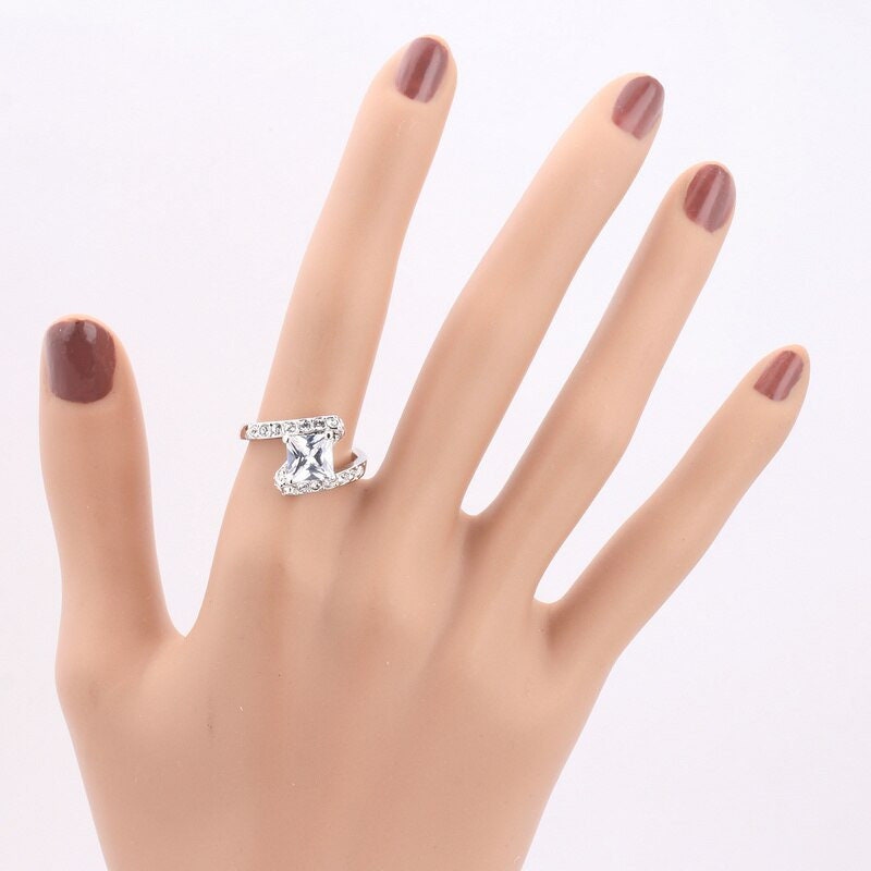 Fashion Jewelry Ring for Women, Cubic Zirconia With Plated Sterling