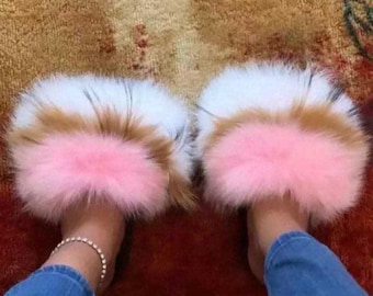 puma furry slides etsy