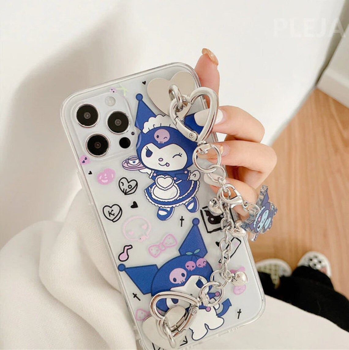 Kuromi Phone Case Cute Cartoon Bracelet Wristband Transparent Etsy
