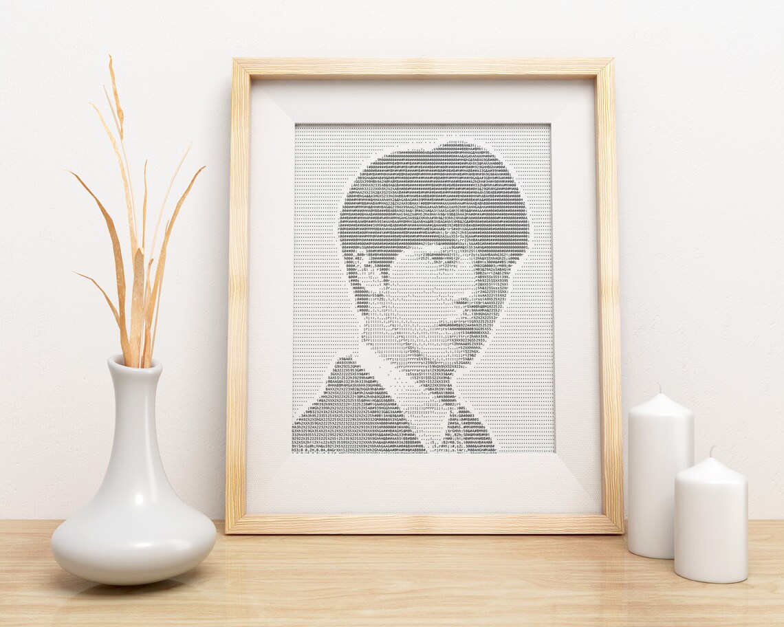 BTS Jin 진 ASCII Art Instant Download digital print Etsy