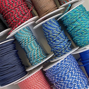 Colored paracord cord - Ideal for men's bracelets - Sold by 2 meters - Water resistant - For men's DIY jewelry