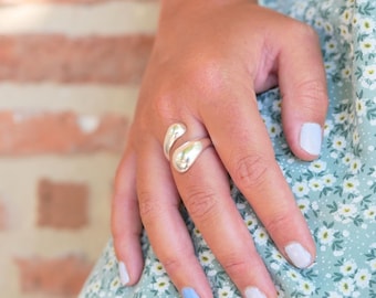 Comet Ring - Silver Plated Ring 10 microns - Adjustable