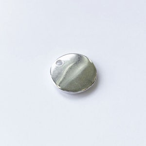 Round lozenge charm 20mm - Silver plated 10 microns