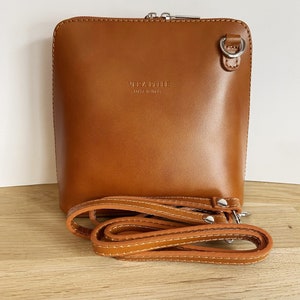 Sac à main "Piccolo" bandoulière camel en cuir Italien - Plein de coloris disponibles - sac crossbody - idéal cadeau