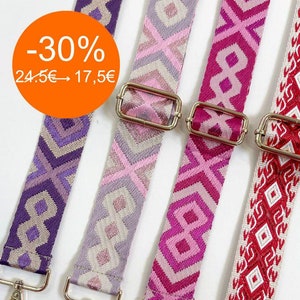 Bandoulière MINI - anse de sac fine pour personnaliser son sac à main - crossbody - sangle réglable cadeau femme détails mousquetons dorés