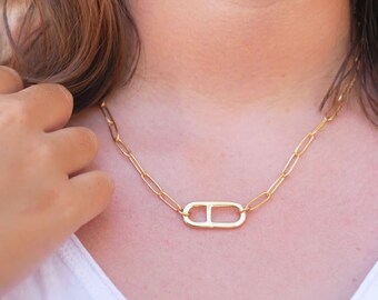 Flat marine mesh necklace - Fine gold plated 24k 0.25 microns - Adjustable