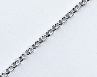 May include: A silver chain necklace with a delicate, linked design.