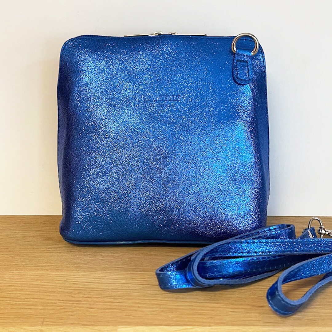 Handbag piccolo Iridescent Blue Shoulder Strap Etsy
