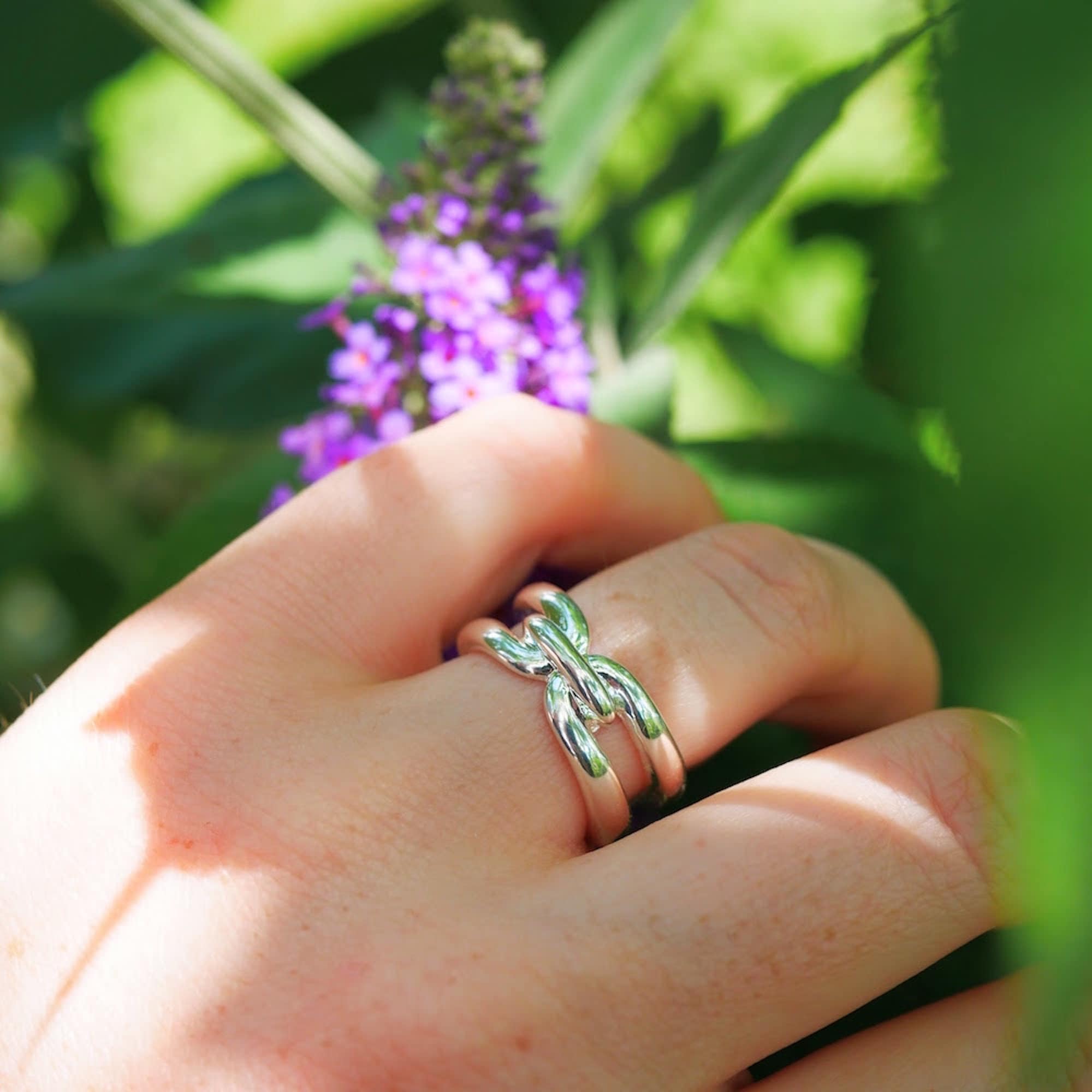 Infinity Ring 10 Micron Silver Plated Ring. Excellent Outfit
