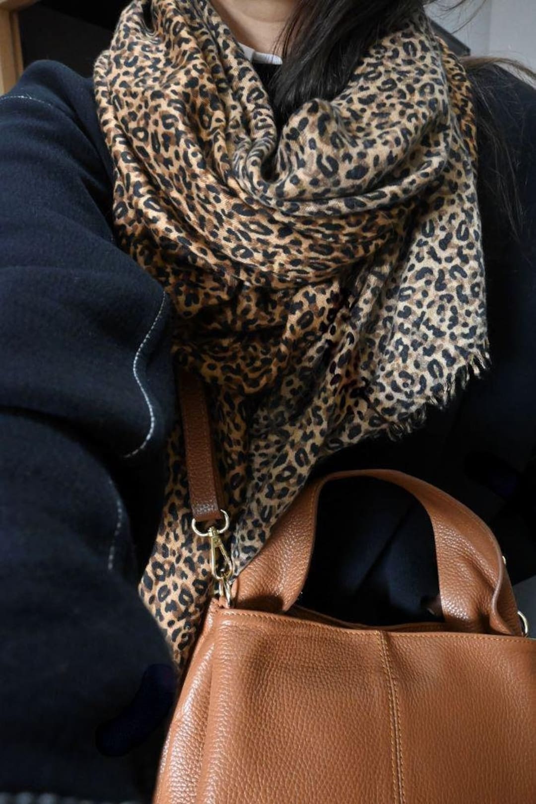 Leopard Scarf - Leopard Print Cotton - Soft Animal Panther