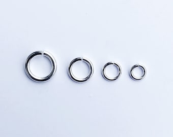 Round mounting ring - Silver plated 10 microns - Sold in packs of 10 pieces - 4 sizes available