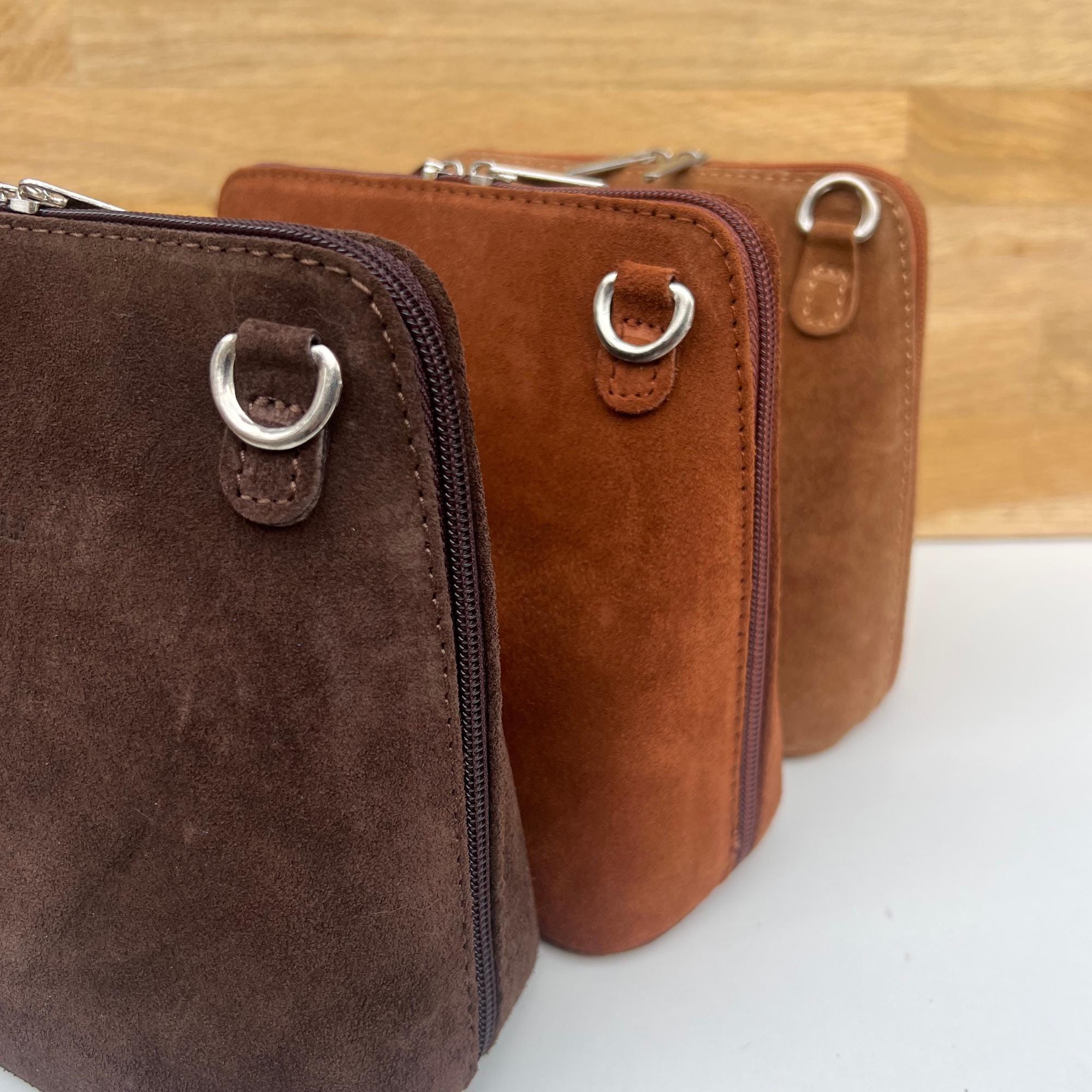Sac Seau En Daim Violet Imprimé Léopard - Bandoulière Chaîne - Fait Main - Neuf Sans étiquette