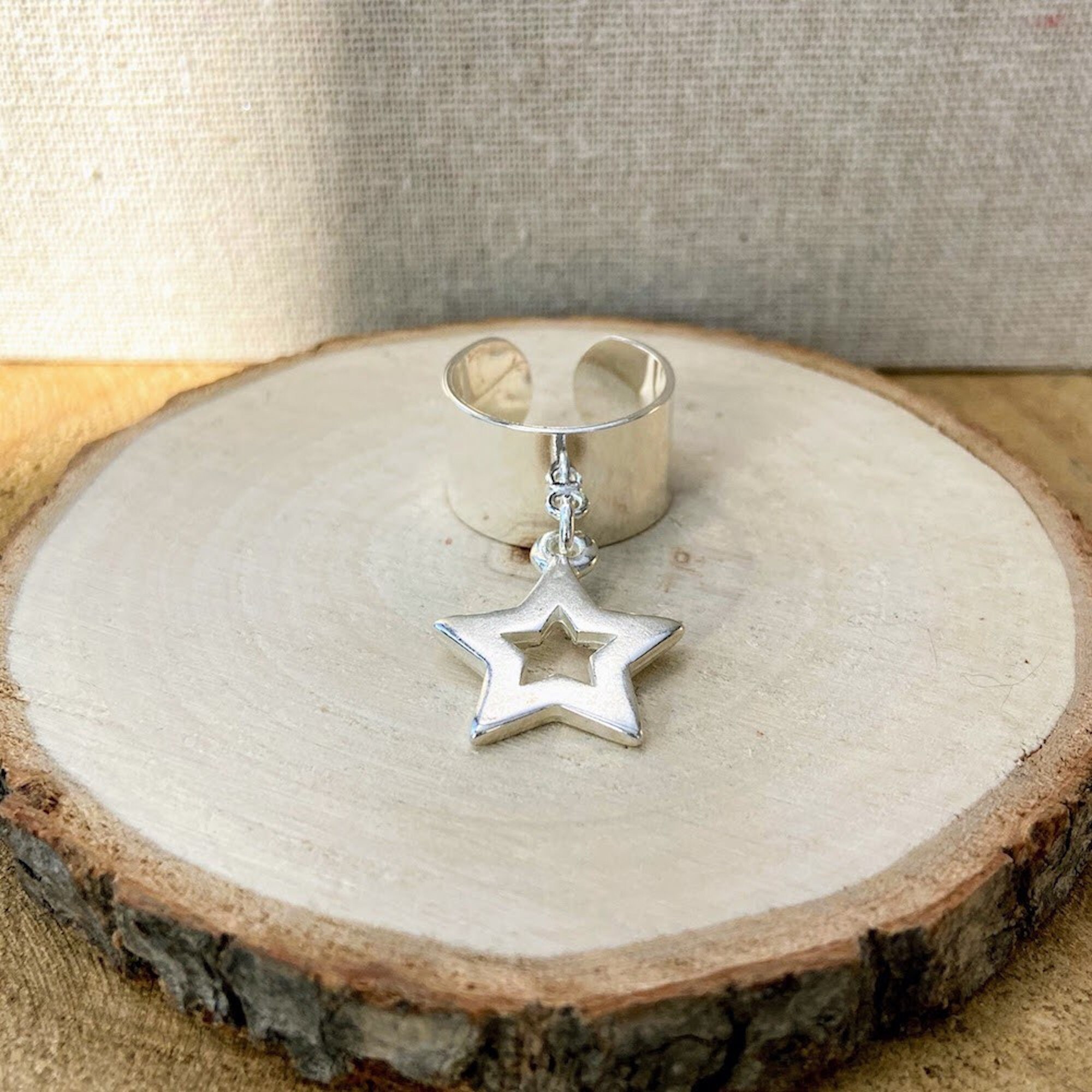 Bague Breloque étoile En Argent Sterling - Style Potelé, Neuf Avec étiquettes