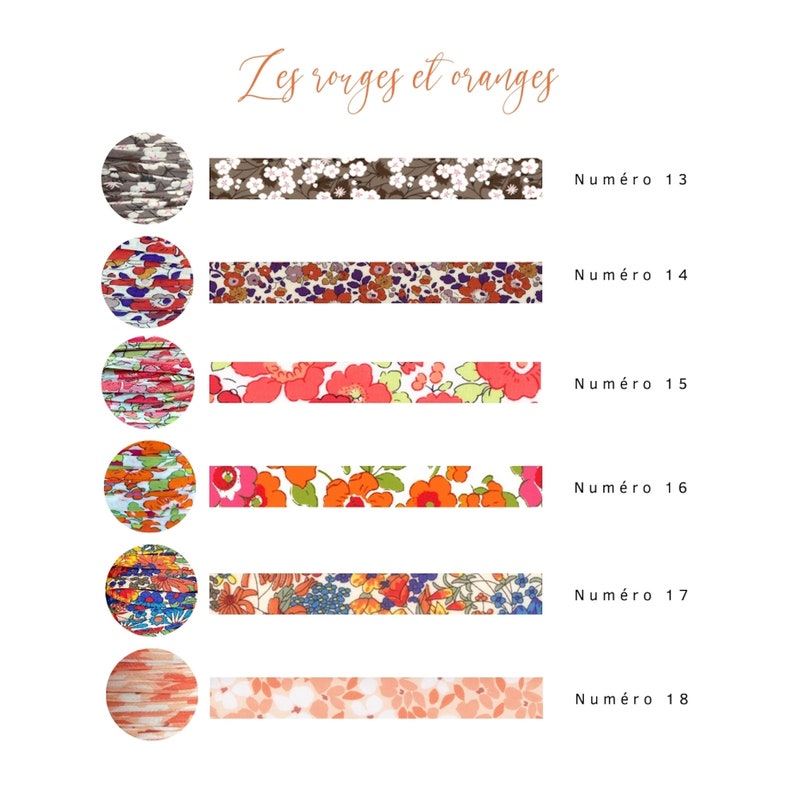 Lote 5 METROS cinta liberty tela liberty cinta para pulsera floral accesorio de mercería joyería DIY imagen 5