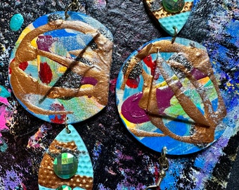 Sweet Moon Ear Art Earrings
