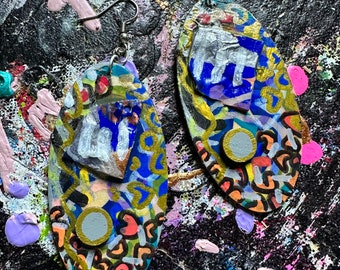 Collided Funk Ear Art Earrings