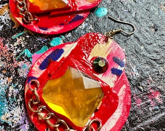 Cherry Cookie Ear Art Earrings