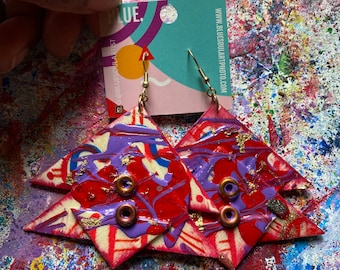 Strawberry Passion Ear Art Earrings