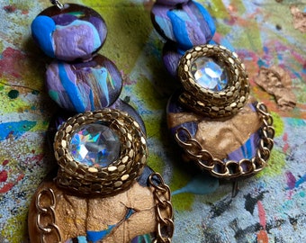 Unicorn Dump Cake Ear Art Earrings